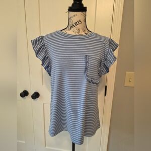 Cute Ruffle Sleeve Top-NWT